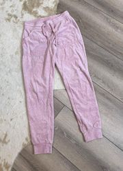 Pink Velour Jogger Sweatpants