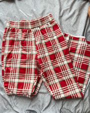 red, white, and green plaid pajama/Lounge pants