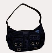 Roxy Denim Handbag Bag Purse Utility Black