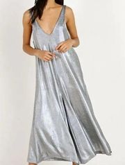 ONE TEASPOON Women's Rebel Muse Metallic Jumpsuit Wide Leg Oversized Boho S US 4