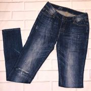 Saks Fifth Avenue Distressed Skinny Jeans 