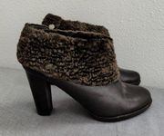 Calvin Klein Pam Booties Faux Fur Trimmed