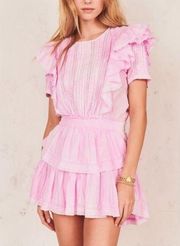 Love Shack Fancy  | Natasha Pink Tie Dye Mini Dress