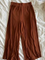 Ribbed Wide Leg Pants