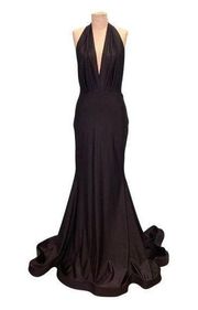 Jessica Angel V Neck Maxi Gown 701 Black M NWT