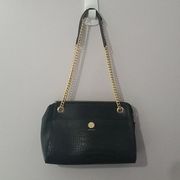 Anne Klein Black and Gold Chain Purse