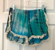 Tie Dye Fringe Shorts