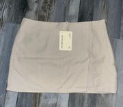 Pepper Mayo Beige Mini Skirt