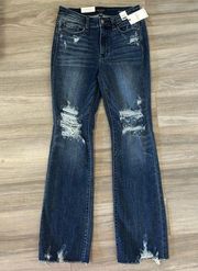 NWT  Distressed Slim Bootcut Jeans