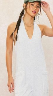 Heather Grey Halter Jumpsuit 