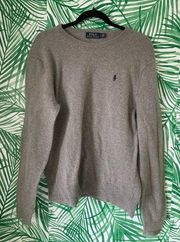 Polo Ralph Lauren Lambswool Pullover Sweater Size Large Grey