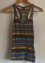 Active Basic Aztec Print Tank Top size Small