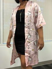 Hello Kitty Light pink satin kimono or wrap or robe