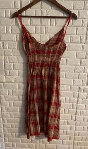 Woman's Summer Dress Red With Stripes