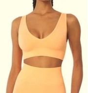 WEWOREWHAT Bra Womens Medium Peach Cobbler VNeck Bra Top