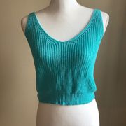 NWT  Maylie Sweater Crop Tank Top in Aqua