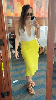 Yellow Midi Skirt