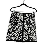 Etcetera Black Patterned Pencil Skirt with Zipper Detail 2