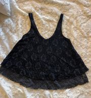 American Eagle Outfitters Black Lace Shirt