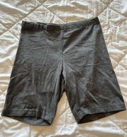 grey biker shorts