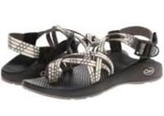 Chacos Chaco ZX2 Water River Sandals size 8 gray black white Yampa Light Beam Print