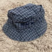 Mossimo Vintage 90s Blue Plaid Bucket Hat