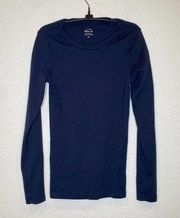 J.Crew  Pefect Fit Navy Blue Long Sleeve T-Shirt EUC Sz M Cotton