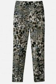 Max Mara, New, Remo Mob Wife Animal Print Slim Ankle Trouser Pants, 8