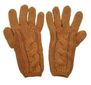 GAP Women's Size M/L Cableknit Gloves Peach Pastel Winter Cold Cozy Knit