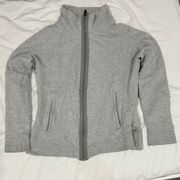 heather grey zip up 