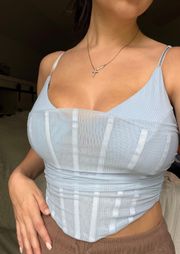 Blue mesh corset