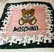 Moschino silk scarf teddy bear toy print​​​