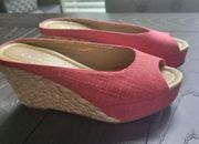 Women's SZ 7.5 CL CHINESE LAUNDRY Daysie Espadrille Wedge Peep Toe Sandals.
