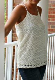 Karlie ivory Lana spaghetti strap top size S