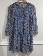 Anthropologie dress Holding Horses Betony Swing Bohemian‎ Floral Print Crochet 6