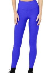 Alo 7/8 High-Waist Airlift Leggings Alo Blue Hi-Rise Waisted Skinny Tights Pants