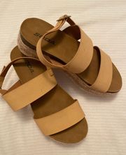 Soda Tan Platform Sandals