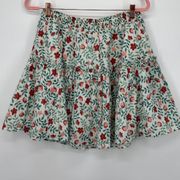 Draper James Strawberry Field Pull On Stretch Mini Skirt Size XL