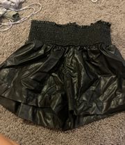 Boutique High Waisted “Leather” Shorts 