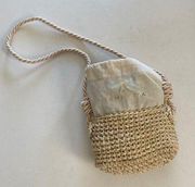 Anthropologie Armantia mini woven straw bag