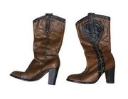 KENNETH COLE Going Studly Heeled Western Boots - size 7.5