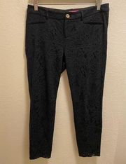 Lilly Pulitzer Black Kelly Lace Skinny Ankle Pant Size 6