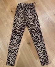 LPA Miley Legging in Leopard Print Faux Suede Size XXS