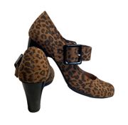 , Animal Print Block heels,Tanya style, Size 9M,block heel