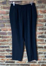 Allison Daley Black Pleated Front Straight Leg Dress Pants Women's Size 14