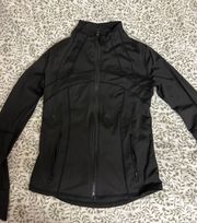 Black Athletic Zip Up Jacket