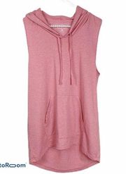 New York & Company sleeveless hooded pullover swea