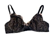 𝅺b.tempt'd EUC Black Pink Lace Bra Sz 32C