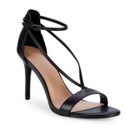 Halston Evie Leather Strappy Heels NWOT