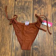 Burnt Orange Tie Bikini Bottoms